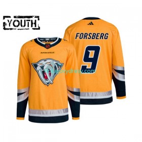 Dětské Hokejový Dres Nashville Predators Filip Forsberg 9 Adidas 2022-2023 Reverse Retro 2.0 Žlutá Authentic